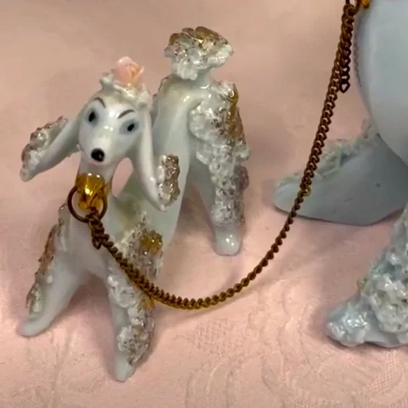 Rare MCM Spaghetti Poodle Figurines Attributed to Lefton 1950s Japan - Picture 6 of 12